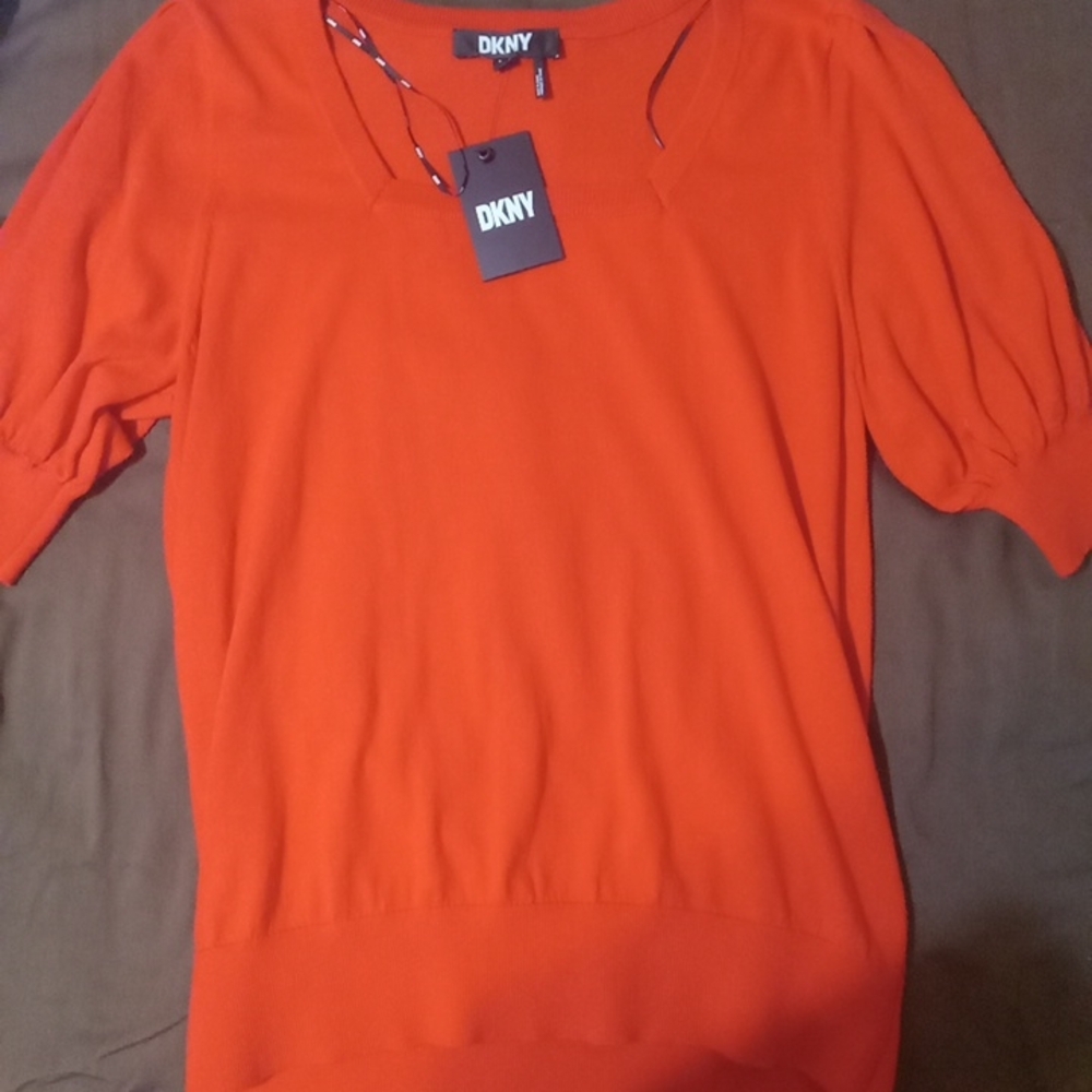 DKNY Bold Orange Blouse